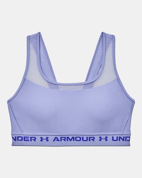 Women's Armour® Mid Crossback MF Sports Bra, Purple, pdpMainDesktop image number 8